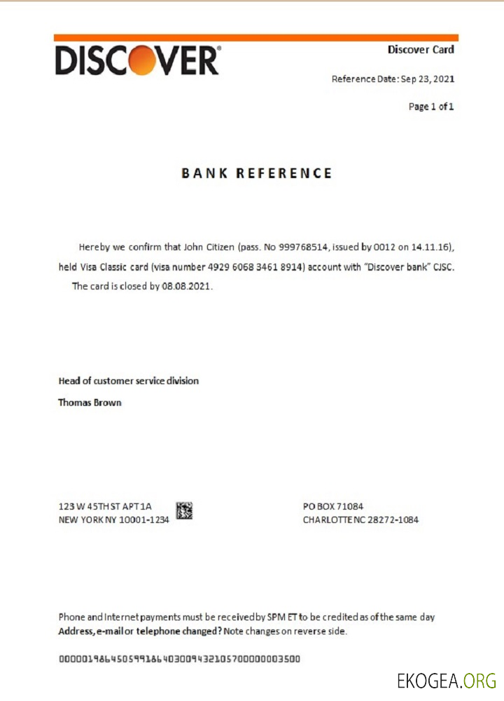 Référence USA , Discover , closure